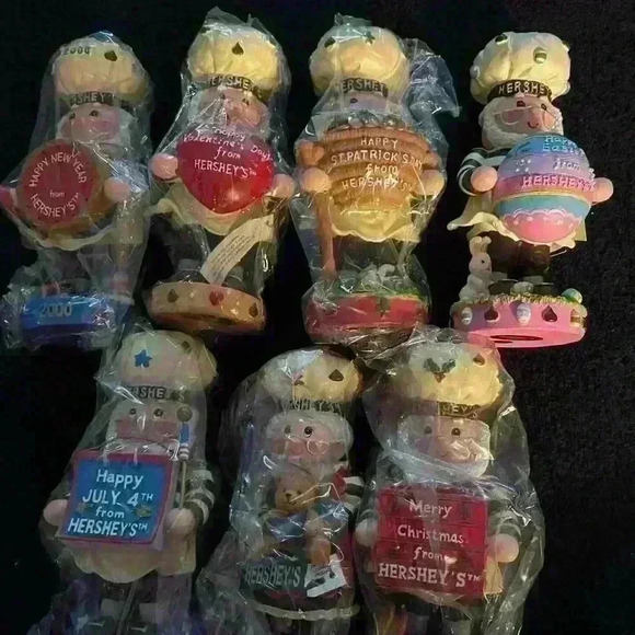 Vintage Hershey Ceramic Holiday Figures Kurt Adler  Lot of 7 - Picture 1 of 13